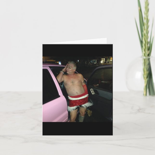 Drunk Santa Holiday Card (Front)