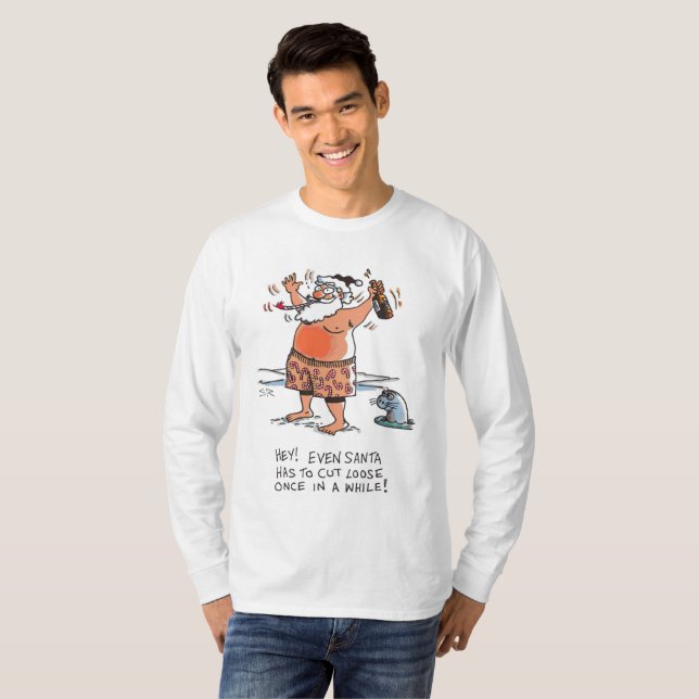 Drunk Santa long sleeve shirt (Front Full)