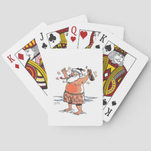 Drunk Santa Poker playing cards