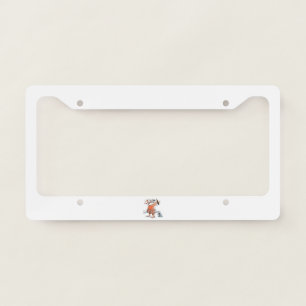 Drunk Santa w seal car license plate frame a