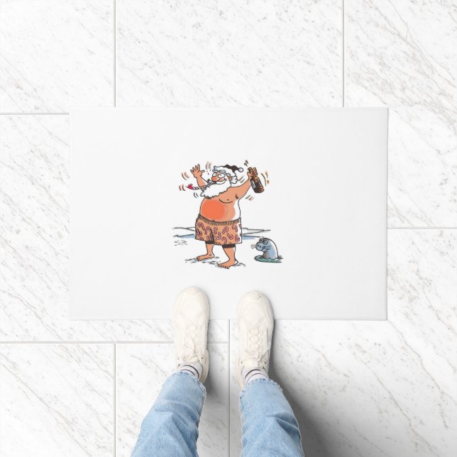 Drunk Santa w seal doormat (Indoor)