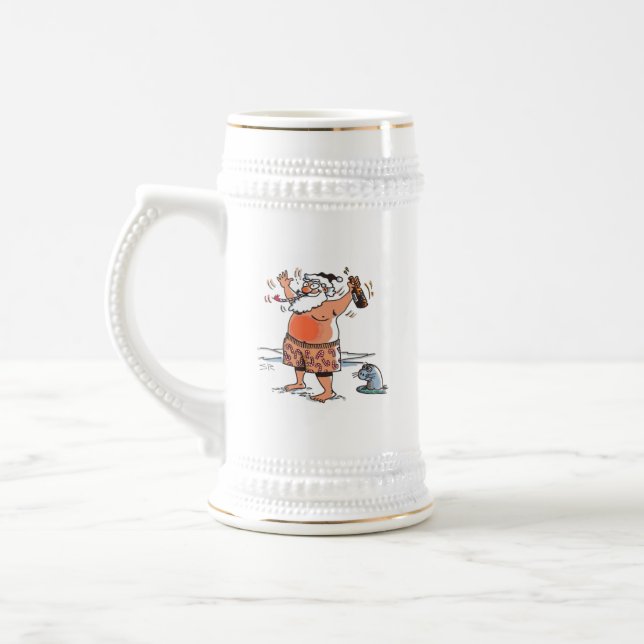 Drunk Santa w seal stein gold trim (Left)