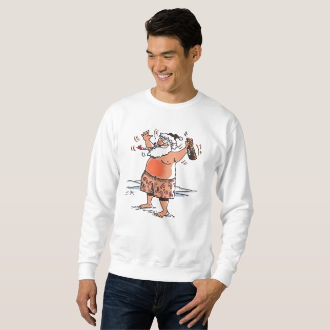 Drunk Santa white sweatshirt (Front Full)