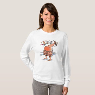 Drunk Santa women white long sleeve T-shirt