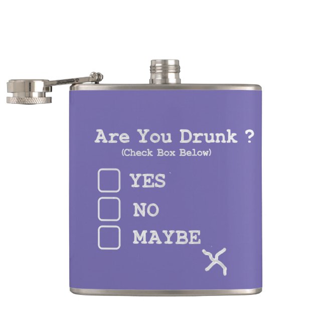 Drunk Test Funny Booze Whiskey Flask (Opened)