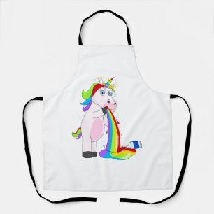 Drunk unicorn  apron