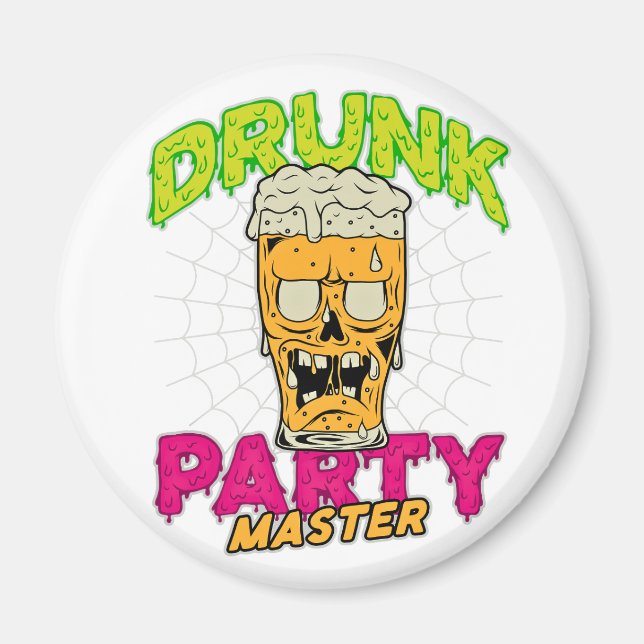 Drunk Zombie Magnet (Front)