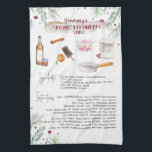 Drunken Cranberry Sauce | Recipe Heirloom Kitchen Towel<br><div class="desc">For a unique gift, bake a batch of treats right from one of grandma's treasured recipes, and gift along with a heirloom tea towel printed with the same recipe. Turn handwritten recipes from your mother or grandmother or aunts into gorgeous and sentimental tea towels for daily use. It's easy to...</div>