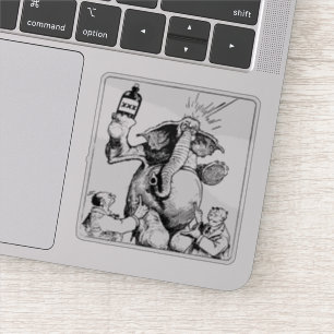 Drunken Elephant Vintage Sticker