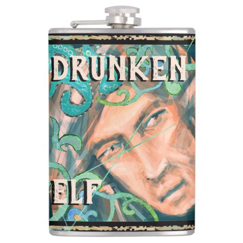 Drunken Green Wood Elf Elvish Brew Flask