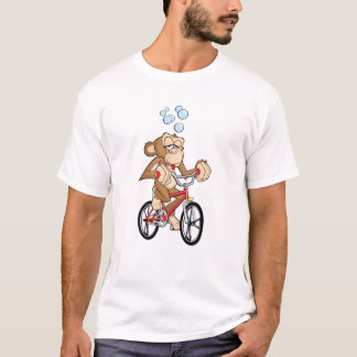 Drunken Monkey Riding Bicycle T-Shirt