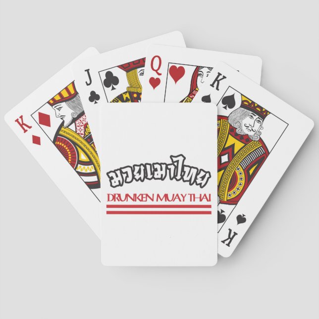 Drunken Muay Thai Poker Cards (Back)