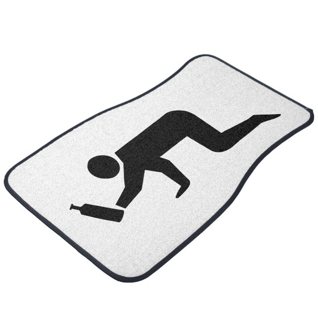 Drunken People Car Floor Mat (Angled)