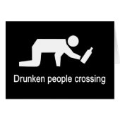 Drunken people crossing ⚠ Thai Sign ⚠ (Front Horizontal)