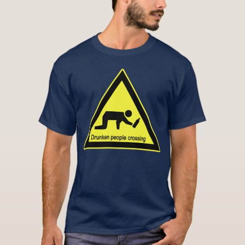 Drunken people crossing  Thai Sign  T_Shirt