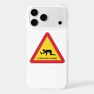 DRUNKEN PEOPLE CROSSING TRAFFIC SIGN iPhone 17 PRO MAX CASE