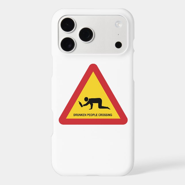 DRUNKEN PEOPLE CROSSING TRAFFIC SIGN Case-Mate iPhone CASE (Back)