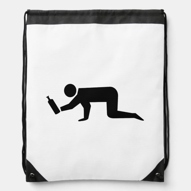Drunken People Drawstring Bag (Front)