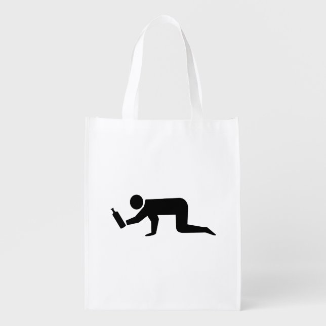 Drunken People Grocery Bag (Front)