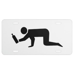 Drunken People License Plate