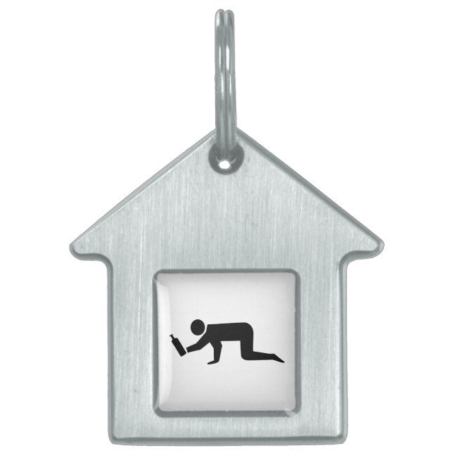 Drunken People Pet ID Tag (Front)