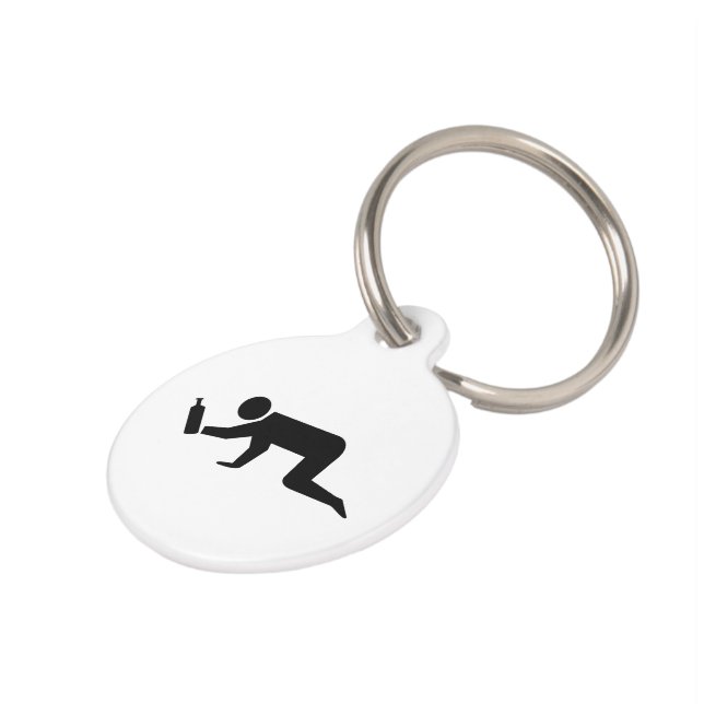 Drunken People Pet ID Tag (Side)