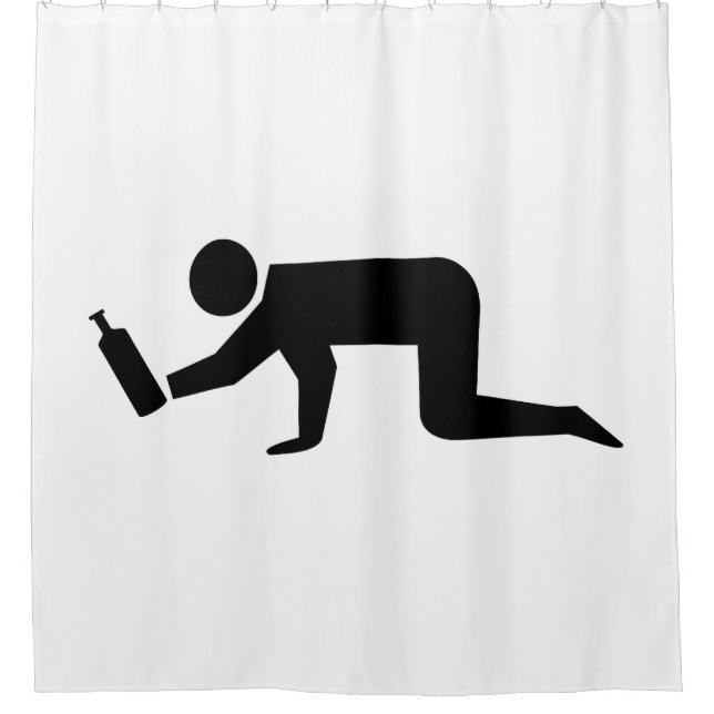 Drunken People Shower Curtain (Front)