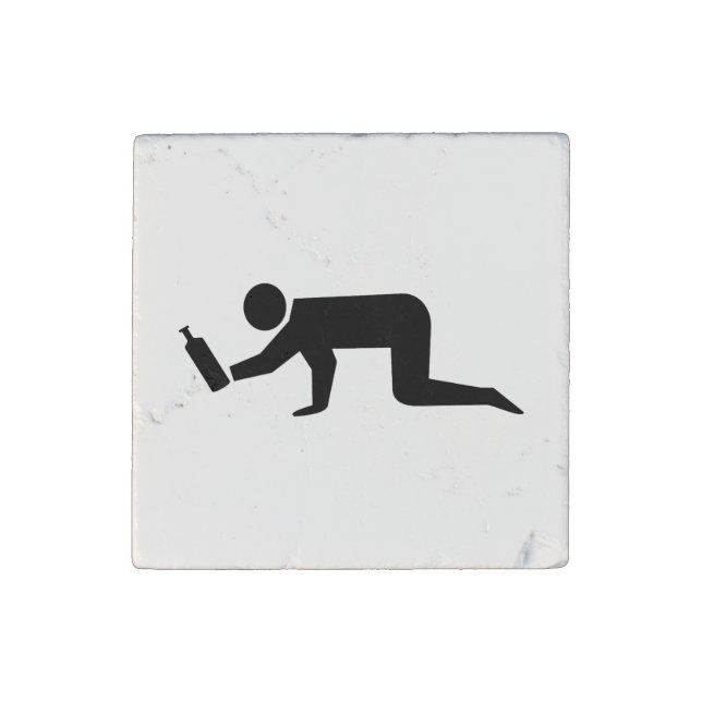 Drunken People Stone Magnet (Front)