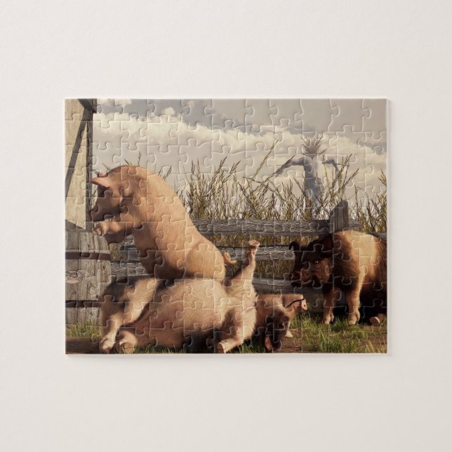 Drunken Pigs Jigsaw Puzzle (Horizontal)