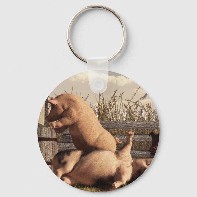 Drunken Pigs Keychain (Front)