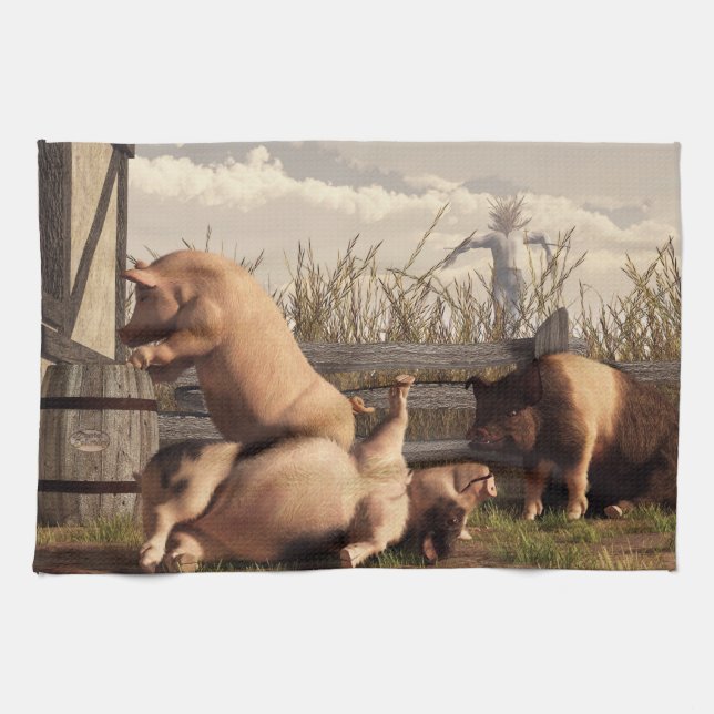 Drunken Pigs Kitchen Towel (Horizontal)