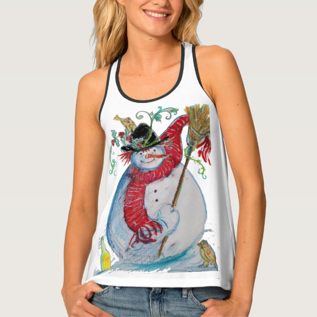 DRUNKEN SNOWMAN All-Over-Print TANK TOP (Front)