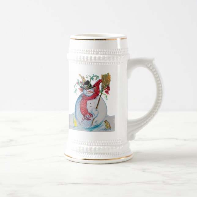 DRUNKEN SNOWMAN - Customized Beer Stein (Right)