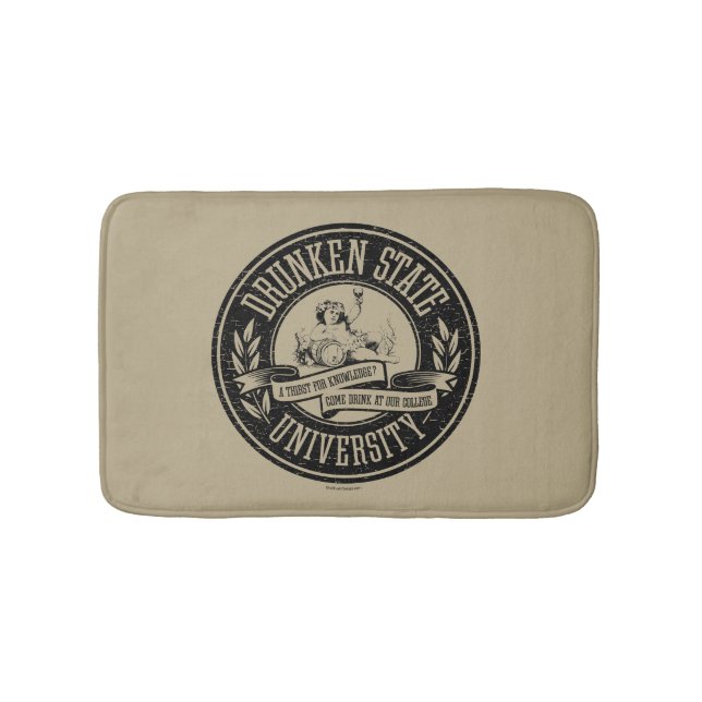 Drunken State University Bathroom Mat (Front)