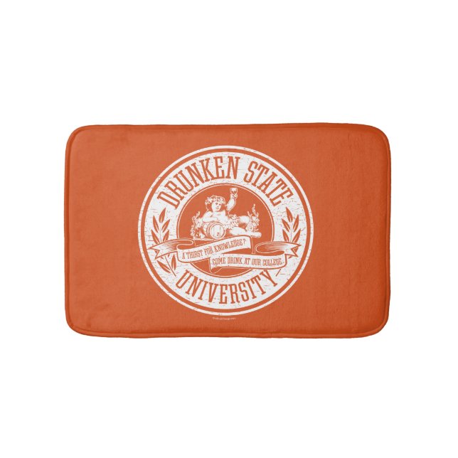 Drunken State University Bathroom Mat (Front)