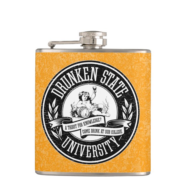 Drunken State University Flask (Front)