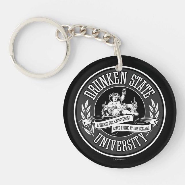 Drunken State University Keychain (Front)