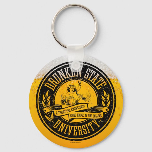 Drunken State University Keychain (Front)