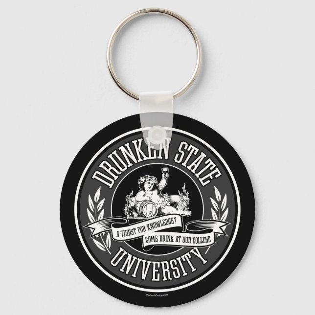Drunken State University Keychain (Front)