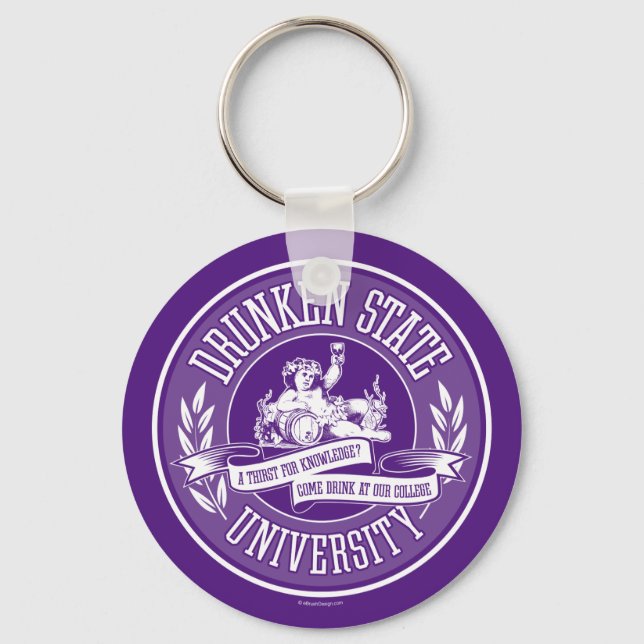 Drunken State University Keychain (Front)