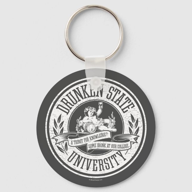 Drunken State University Keychain (Front)