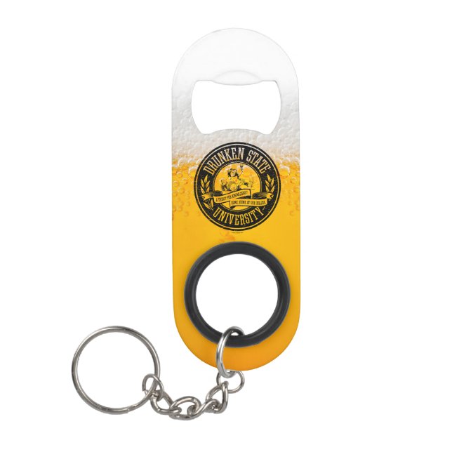 Drunken State University Keychain Bottle Opener (Front)