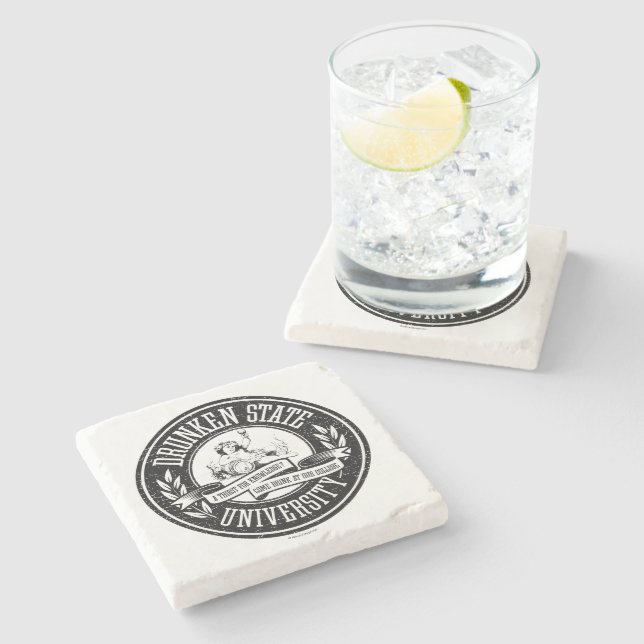 Drunken State University Stone Coaster (Side)