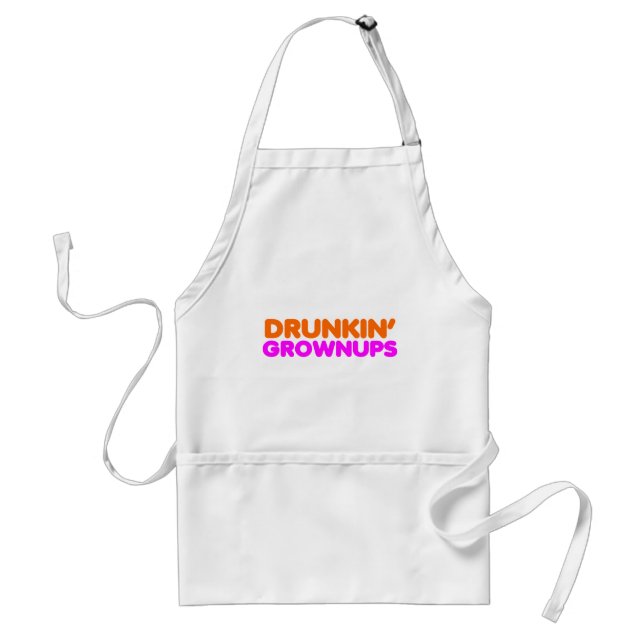 drunkin grownups adult apron (Front)