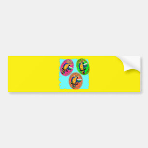 DRUNKIN PARROTS BUMPER STICKER