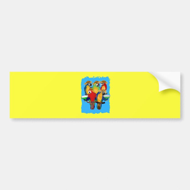 Drunkin Parrots Bumper Sticker (Front)