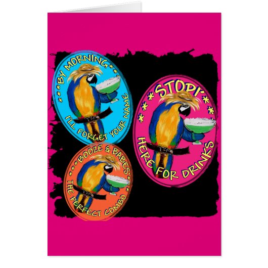 DRUNKIN PARROTS CARDS (Front)