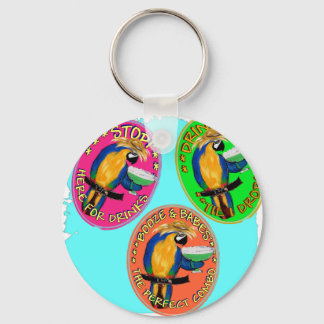 DRUNKIN PARROTS KEYCHAIN