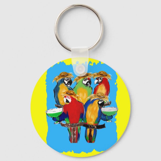 Drunkin Parrots Keychain (Front)