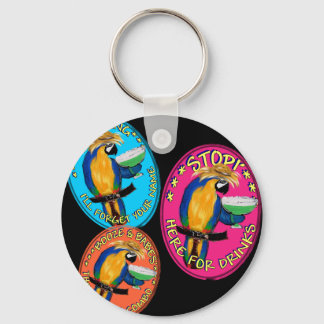 DRUNKIN PARROTS KEYCHAIN